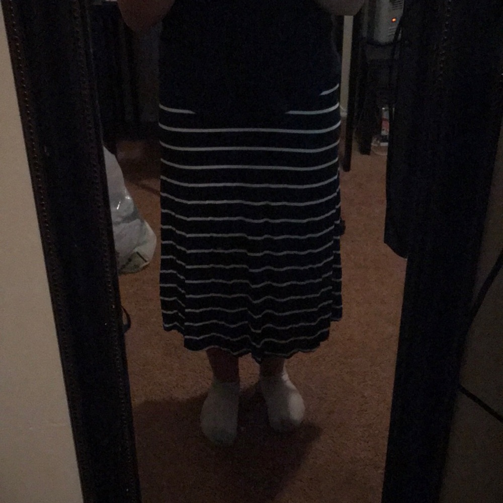 Striped maxi skirt